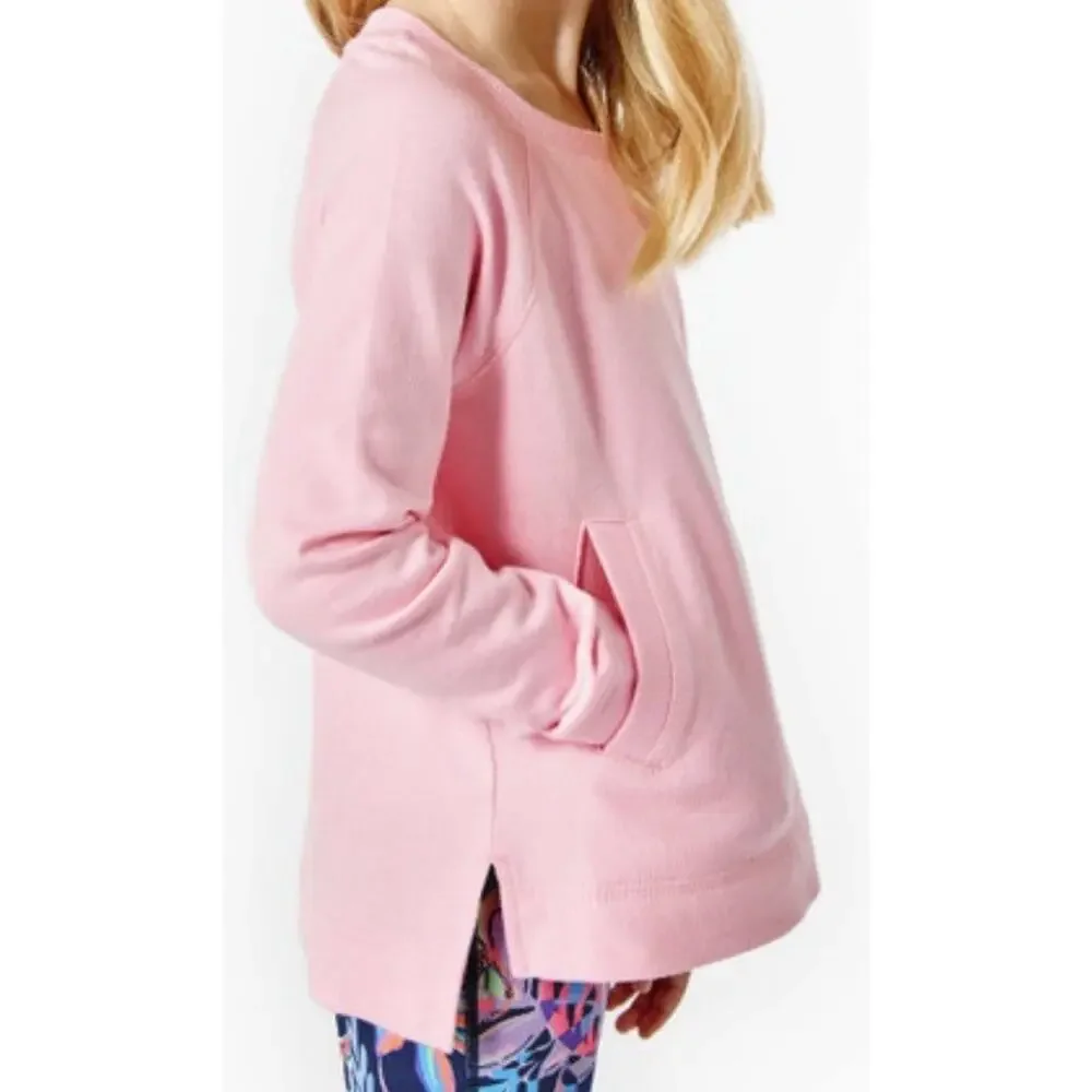 Lily Pulitzer Mini Beach Comber Sweatshirt Girls in Lilly Pink Large 8-10